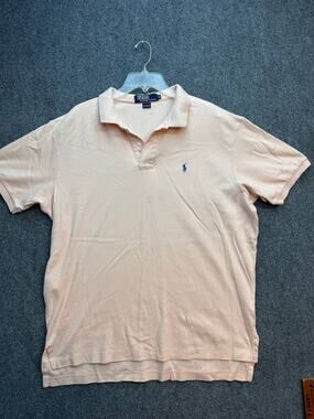 Vintage Polo Ralph Lauren USA Made Pink Cotton Polo Shirt Men’s XL